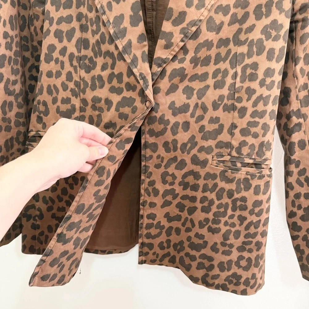 Dimora Leopard Print Blazer‎ Made in Italy Size Small